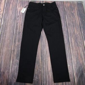 Collars & Co. Pants Mens 30x30 Black CEO Tech PullOn Chino Stretch Travel
